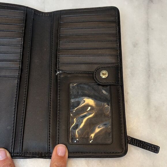 Kate Spade Pebbled Leather Full Sized Snap Closure Slim Wallet - Picture 10 of 16